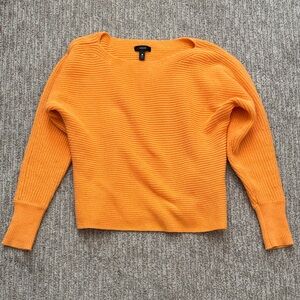 Aqua Vibrant Orange Crew Boat Neck Sweater
